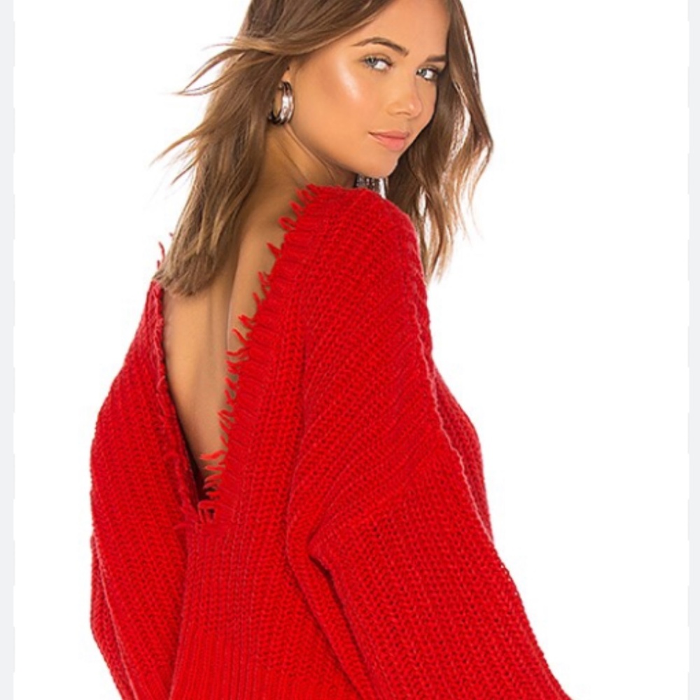 Wildfox Red Palmetto Sweater
